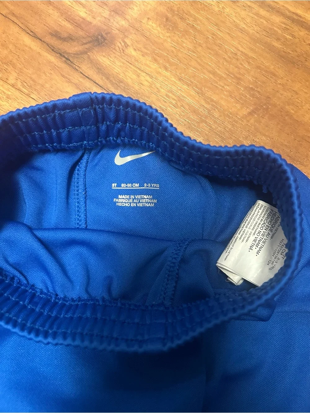 Nike Kids' Athletic Shorts - Black and Blue swoop athletic 2/3 years